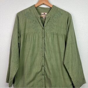 Woolrich Women's Green Long Sleeve Top